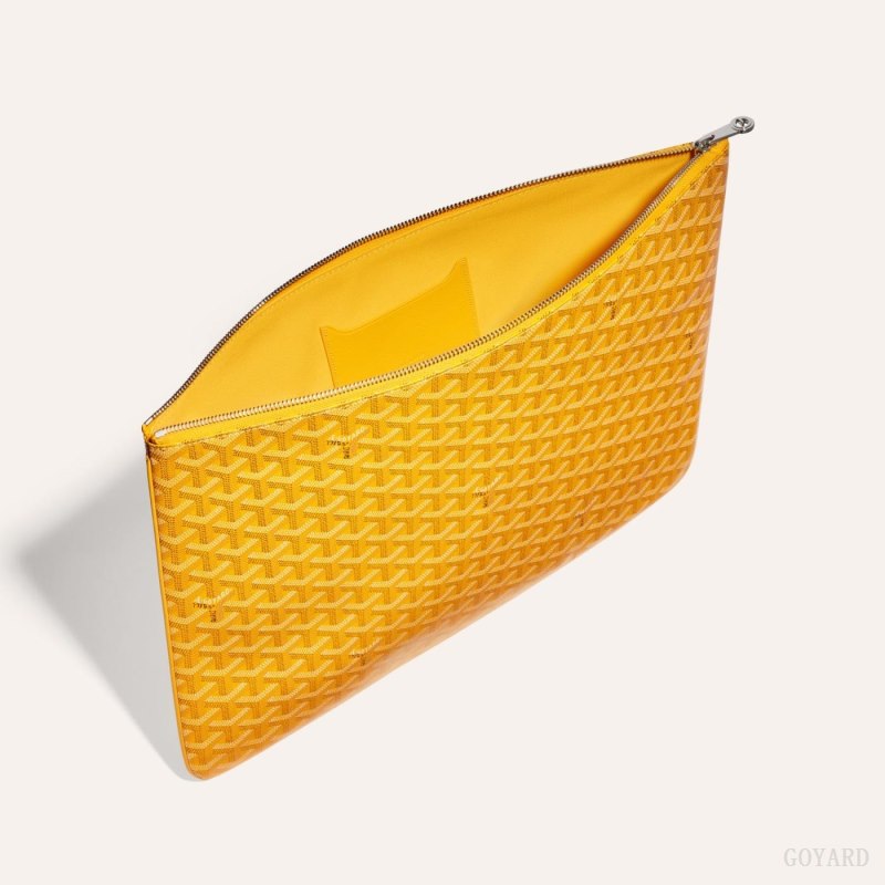 Goyard SENAT GM DOCUMENT CASE Pouches Gul | GY-JPZ7321