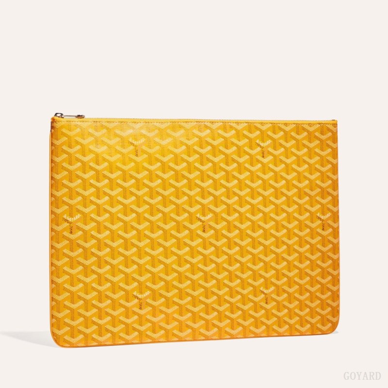 Goyard SENAT GM DOCUMENT CASE Pouches Gul | GY-JPZ7321