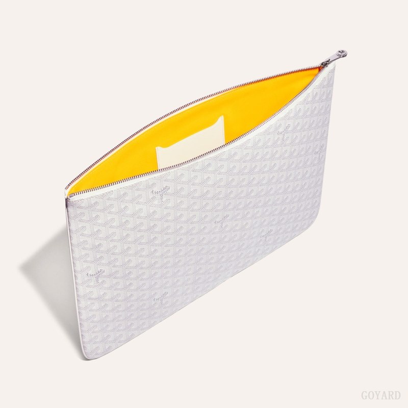 Goyard SENAT GM DOCUMENT CASE Pouches Hvite | GY-TYO1903