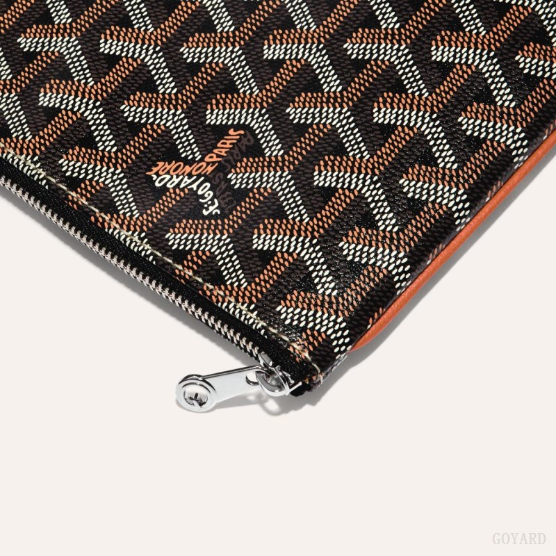 Goyard SÉNAT MM POCKET Accessories Svarte Brune | GY-PFY0478