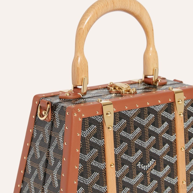 Goyard Saïgon Mini Trunk Bag Vesker Svarte Brune | GY-NIK0589