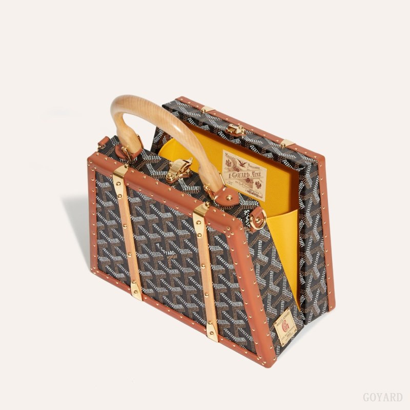 Goyard Saïgon Mini Trunk Bag Vesker Svarte Brune | GY-NIK0589
