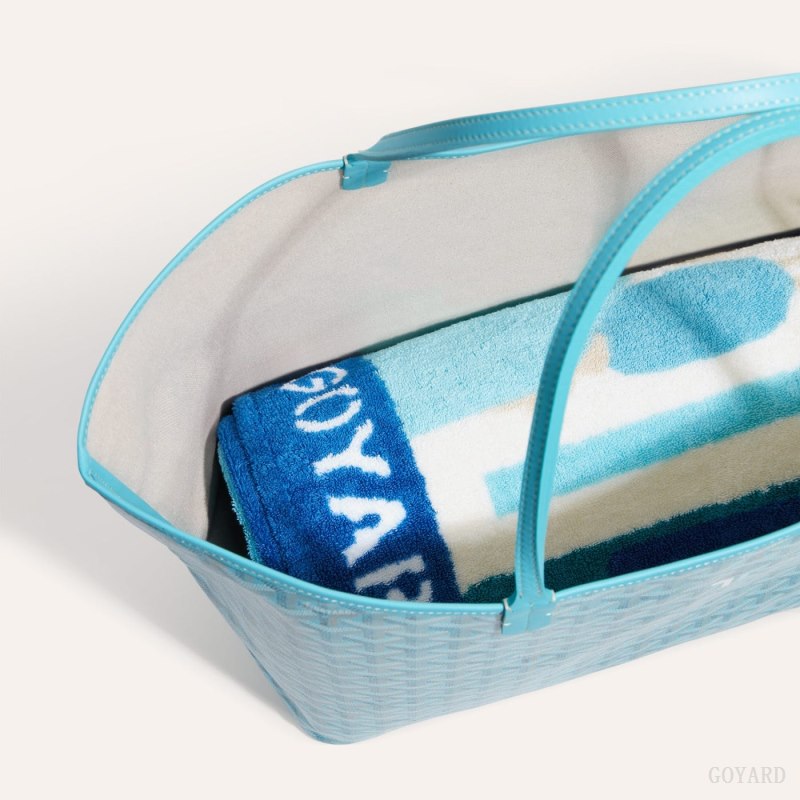Goyard Saint Louis GM Bag and Balise Beach Towel Tote Veske Turkis | GY-LLK9186