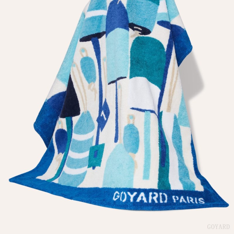 Goyard Saint Louis GM Bag and Balise Beach Towel Tote Veske Turkis | GY-LLK9186