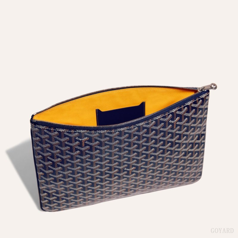 Goyard Sénat MGM Pouch Pouches Marineblå Blå | GY-WTO3996