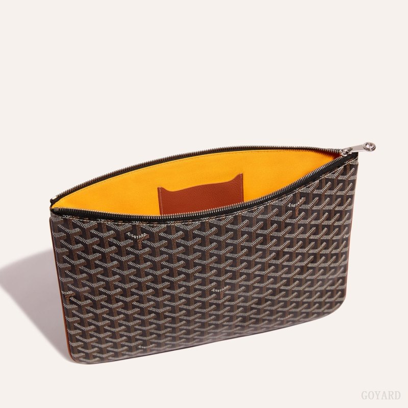 Goyard Sénat MGM Pouch Pouches Svarte Brune | GY-MKX0870