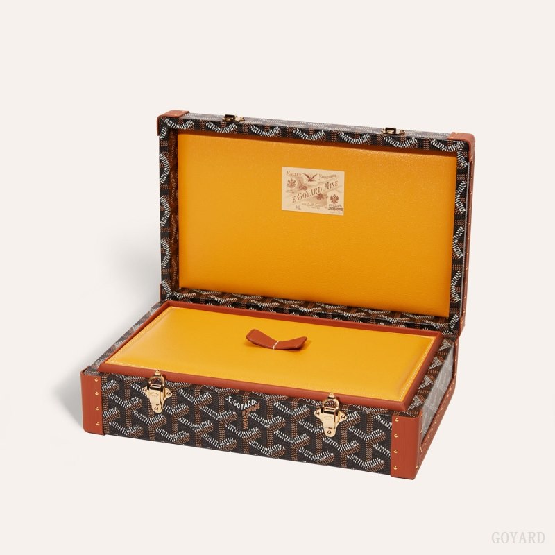 Goyard VENDÔME JEWELLERY CASE Boxes Svarte Brune | GY-JUM0613