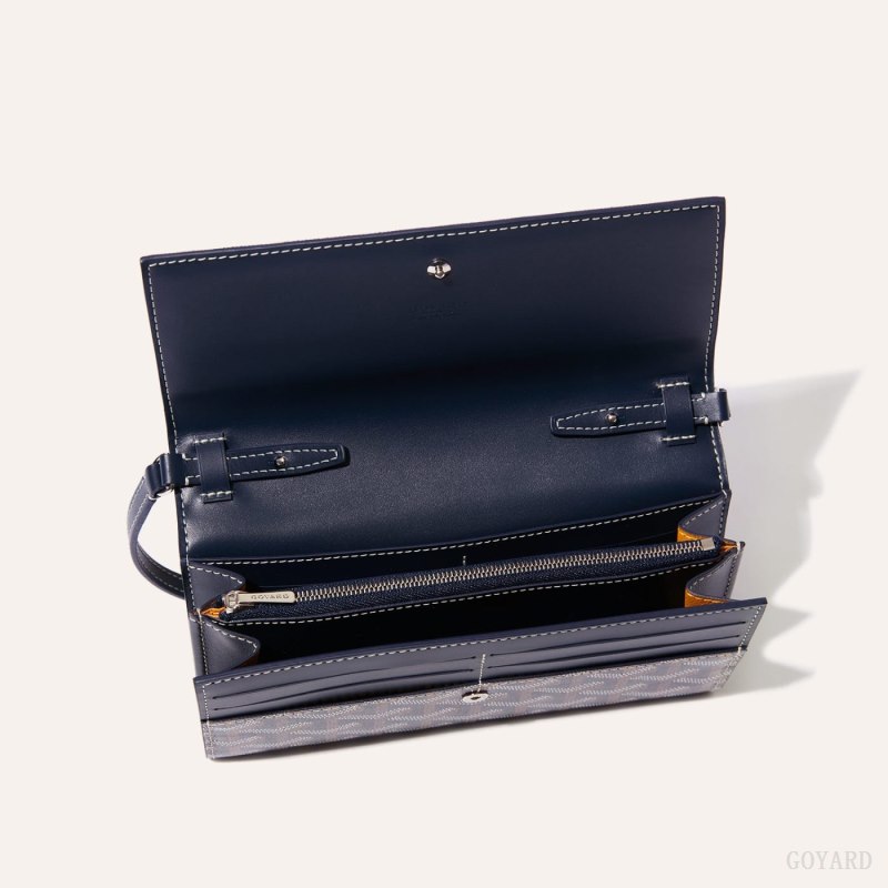 Goyard Varenne Continental Wallet Skulderveske Marineblå Blå | GY-SBK7566