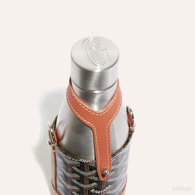 Goyard Yonne PM Case & Flask Accessories Svarte Brune | GY-MRK1491